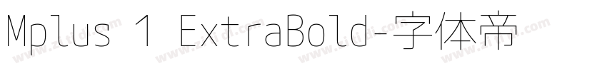 Mplus 1 ExtraBold字体转换